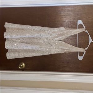 White and gold Sequence dress